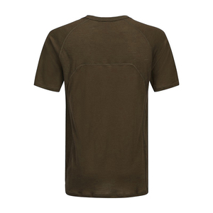 Maillot en maille de laine mérinos classique, style uni, sérigraphié, doux, 170 GSM, vierge, écologique, régulateur d'humidité, coupe classique pour homme - Product Image 3