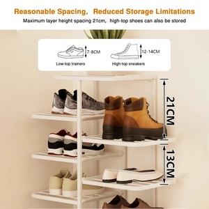 Zapatero Esquinero Dorado Premium de Múltiples Niveles, Organizador de Gran Capacidad que Ahorra Espacio, Estructura Resistente, Elegante Unidad de Almacenamiento y Exhibición para la Entrada - Product Image 2