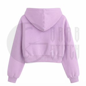 Sudadera con Capucha Corta Personalizada para Mujer, Sudadera Holgada de Felpa de Algodón, Ropa Casual Urbana, OEM ODM al por Mayor - Product Image 6