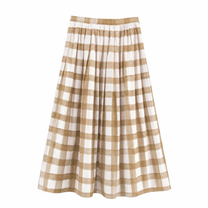 Jupe longue décontractée pour femme, taille haute, en tricot côtelé élastique, nouveau design, jupe de tennis taille haute pour femme, antidérapante - Product Image 2