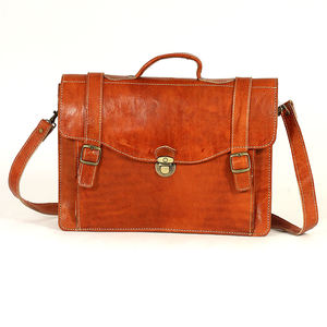 Biyadina Premium Vintage rojo cuero genuino hombres bandolera hecho a mano moda Satchel intemporal elegancia para profesionales - Product Image 1