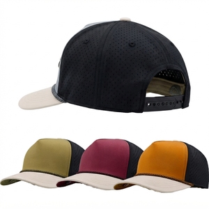 Amteria Trucker Cap 6-Panel Mesh Adjustable Baseball <b>Hat</b> Embroidered Logo Front Panel Unisex Casual Spring <b>Summer</b> Style - Product Image 2
