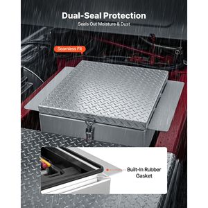 Cassetta Portautensili in Alluminio Resistente per Camion con Piastra Diamantata, Capacità 220 Libbre, Organizer per Stoccaggio, Cassetta Portautensili Robusta per Camion - Product Image 3