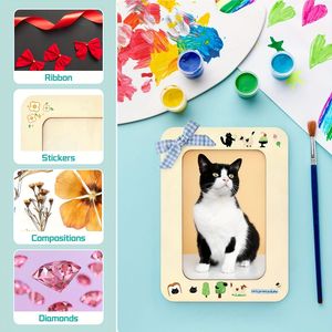 Confezione da 40 Cornici in Legno Non Finite 10x15 cm, Cornici Portafoto da Tavolo per Halloween, Ringraziamento, Natale, Matrimoni - Product Image 6