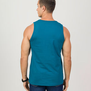 Camiseta sin mangas de algodón para hombre, superventas, personalizada, para fitness, entrenamiento y culturismo, de color liso - Product Image 6
