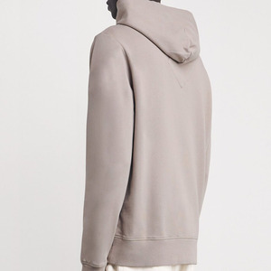 Sudadera con Capucha Color Taupe Claro, de Algodón y Felpa, Ecológica, Transpirable, Unisex, para Invierno, Tejido Suave, Corte Holgado, Bolsillo Tipo Canguro - Product Image 3