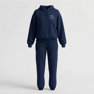 Women's Pink Hooded <b>Sweatshirt</b> Set Loose Fit Two Piece Outfit With Letter Print And <b>Heart</b> Design Casual All Seasons Wear - Product Image 2