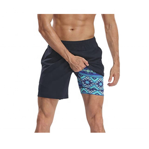 Pantalones Cortos Deportivos Casuales para Hombre, de Alta Calidad, hasta la Rodilla, de Spandex/Nylon, Cintura Elástica con Bolsillos, Doble Capa, Compresos y Duraderos - Product Image 6