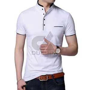 Camiseta de Cuello Alto DUBBIX INDUSTRIES para Hombre, Clásica, de Color Sólido, Spandex/Algodón, Transpirable, de Secado Rápido, 180g, en Oferta - Product Image 6