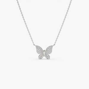 Wholesale 925 Sterling <b>Silver</b> Engagement Wedding Party New Fashion Classic Double <b>Layers</b> Butterfly Charm Pendant <b>Necklace</b> - Product Image 3