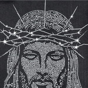 Sweat à capuche homme en coton et polyester avec strass irisés, effet cristal changeant de couleur, cordon de serrage - Product Image 3