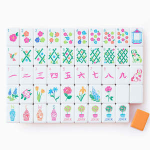 ไพ่มาจองอเมริกัน 160 ชิ้น สีส้มอ่อน อะคริลิค สลักด้วยเลเซอร์ ชุดมินิมอล สำหรับเกมโต๊ะพนัน - Product Image 4