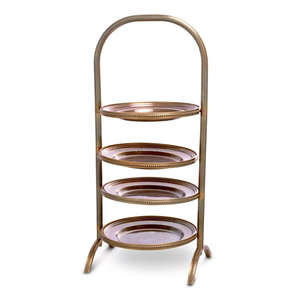 ที่วางเค้กขนาดใหญ่5ชั้นถาดไม้และโลหะสำหรับตกแต่งเค้กสำหรับงานปาร์ตี้อบสำหรับเทศกาลคริสต์มาสและงานเฉลิมฉลองอื่นๆ - Product Image 3