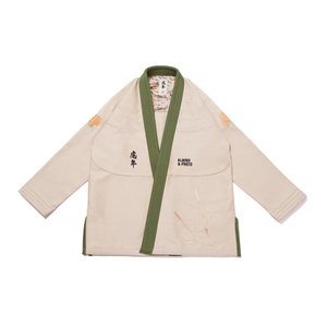 Kimono de BJJ Albino Preto de 500g, Diseño Personalizado con Serigrafía, Elástico, 100% Algodón, Unisex, Corte Regular, Transpirable, Deportivo - Product Image 1