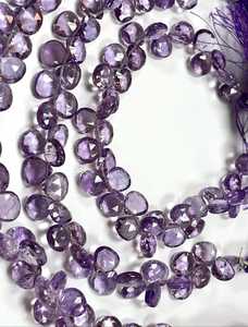 Cuentas facetadas de amatista natural en forma de corazón, gema morada para la fabricación de joyas, proveedor mayorista, venta al por mayor, comercio internacional B2B! - Product Image 4