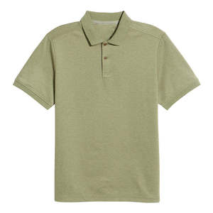 Polo de Manga Corta para Hombre, Color Verde Oliva, Algodón Piqué, Diseño Sólido, Corte Regular, Tejido de Punto, Casual y Transpirable - Product Image 1