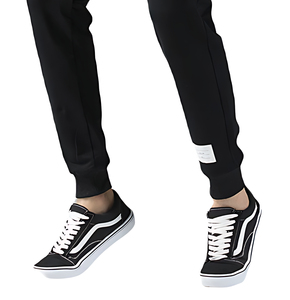 Pantalon de survêtement homme coupe slim, décontracté, pour usage quotidien, tendance, devant plat, taille mi-haute, poids moyen, infroissable, écologique, respirant, 100% - Product Image 3