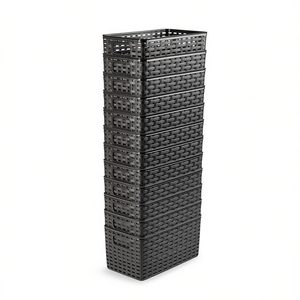 Cesta in Rattan N. Cestini portaoggetti in plastica marrone da 1,5 litri 28x15 cm - Product Image 1