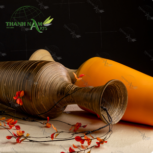 Jarrón de bambú de fibra de grano de madera hecho a mano para decoración del hogar artesanía de bambú ecológico para exhibición de mesa y arreglo floral minimalista - Product Image 3