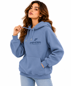 Sweat à capuche en molleton épais personnalisé pour femme, brodé de qualité supérieure, coupe oversize, style streetwear, vente en gros, hiver - Product Image 1
