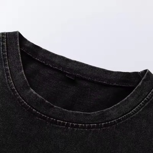 Camiseta Casual de Hombre al por Mayor, Nuevo Diseño, Ajuste Delgado, Lavado Ácido, Poliéster Algodón, Cuello Redondo, Manga Corta, Efecto Desgastado, Disponible - Product Image 5