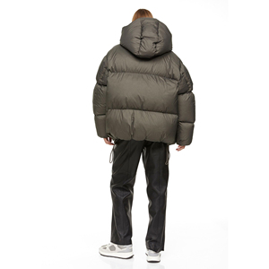 Stylish Women's Hooded Reversible Waterproof Winter <b>Thin</b> Bubble Faux Fur Trim Down <b>Jacket</b> Wholesale <b>Puffer</b> in Stock - Product Image 3