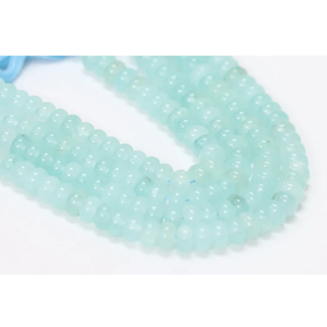 Perles de chalcédoine naturelle AAA, forme ronde lisse, 15 pouces, 7-8 mm, perles de chalcédoine lisses, pierres précieuses, bijoux artisanaux - Product Image 5
