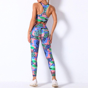 Conjunto Deportivo de Yoga para Mujer de 2 Piezas, Sujetador Deportivo con Costuras Reforzadas y Leggings de Cintura Alta, para Gimnasio y Fitness - Product Image 4