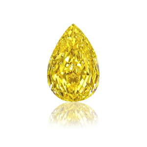 Diamante suelto de corte pera, color amarillo intenso, cultivado en laboratorio, certificado CVD, VS2 Premium, brillante, para centros de joyería fina. - Product Image 1