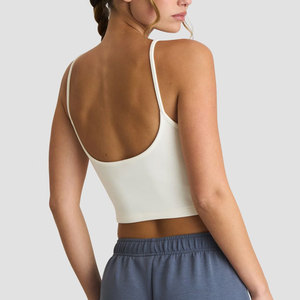 Top Deportivo Corto para Mujer, Diseño Nuevo, Personalizado, Cuello en V Profundo, Ropa de Gimnasio, Ajuste Ceñido, Compresión, Secado Rápido, Transpirable - Product Image 2