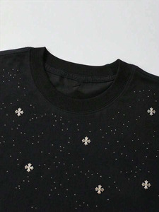 Camiseta Oversize Personalizada de Estilo Urbano Informal, Unisex, con Pedrería, Diseño Gráfico, Premium, 100% Algodón - Product Image 3