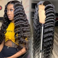 Perruques en cheveux humains vierges ondulés brun cuivré foncé, effet naturel, densité 180 %, avec dentelle HD 13x6, sans colle, pour femmes, vente en gros