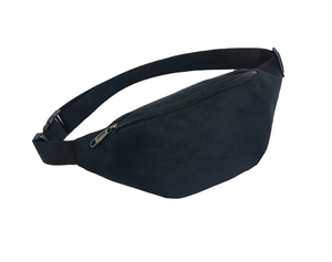 Black Waist Bag <b>Water</b> Resistant Casual Fanny Pack Outdoor Crossbody Bag - Product Image 5