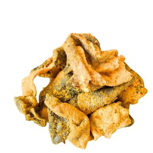ขนมขบเคี้ยวอาหารทะเลพรีเมียม แผ่นหนังปลาทอดกรอบรสไข่เค็ม - Product Image 3