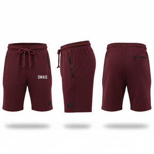 <b>Men's</b> Blue Drawstring Bermuda <b>Shorts</b> With <b>Zip</b> <b>Pockets</b> Breathable Casual Sport Wear - Product Image 2