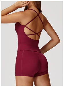 Top de tirantes de punto acanalado personalizado al por mayor para mujer, cuello redondo, ajuste ceñido, estilo casual básico, venta al por mayor - Product Image 5