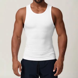 Casual Quick Dry Moisture Wicking Fitness <b>Stringer</b> Tank Top Men's Gym Workout Singlet Breathable Running <b>Vest</b> - Product Image 4