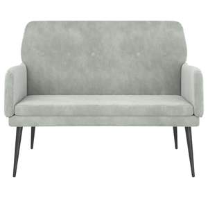 Sofá Ergonómico de Terciopelo Gris Claro de 42.5 X 31.1 X 31.1 Pulgadas para Sala de Estar, Categoría de Producto: Sofás - Product Image 3