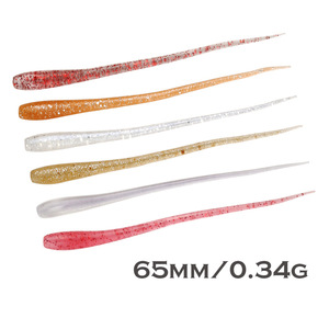 Señuelo de Pesca de Plástico Suave con Cola de Aguja Ultraligero de 65 mm y 0.34 g, con Brillo, para Pesca de Micro Rock Shore - Product Image 1