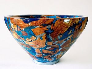 Tazón de Resina Epoxi y Madera de Acacia de Lujo, Libre de BPA, con Bordes Orgánicos, Superficie Lisa, Hecho a Mano, Ecológico, Centro de Mesa - Product Image 3