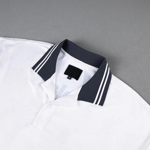 Camisa de Manga Corta Blanca para Hombre con Logotipo Personalizado, Transpirable, de Poliéster Tejido, con Bolsillo, Estampado Frontal Informal, Servicio OEM - Product Image 3