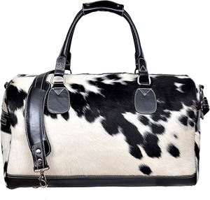 Sac à dos de luxe en cuir véritable fait main, style western, en cuir de vachette à poils, pour camping, vélo, plage, voyage, sport et gym - Product Image 3