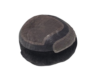 Taz Hair <b>Mens</b> Toupee 100% Human Hair <b>Wig</b> Raw Density 60%-150% Remy Indian Hair Pcs Waterproof Soft Deep Wave - Product Image 4