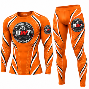 Rash Guard Set Full Sleeve UPF50+ <b>swim</b> shirt <b>men</b> Eco-friendly polyester rash guard black rash guard Front logo print <b>swim</b> shirt - Product Image 1