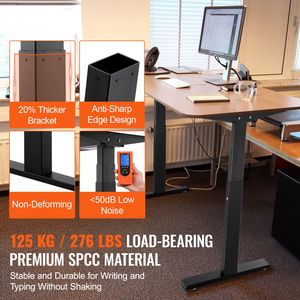 Telaio per Scrivania Ergonomica Regolabile con Doppio Motore, Altezza 50.8-70.1 Pollici, Lunghezza 43.3-70.1 Pollici, Gambe Elettriche per Scrivania Computer - Product Image 2