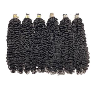 Paquetes de cabello humano virgen sin procesar 14 pulgadas estilo birmano origen vietnamita extensiones de cabello tejido - Product Image 4