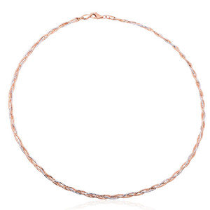Collar de cadena rígida de oro de 18k con diamantes CZ para mujer, certificado SGL, joyería clásica de la India, Gujarat. - Product Image 6
