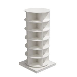 Scarpiera Girevole a 360° a 6 Livelli, Salvaspazio, Design Semplice, Funzionalità Regolabili, in Legno Massello e Alluminio per Arredamento Casa e Organizzazione - Product Image 3