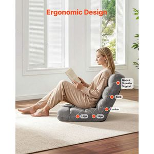 Chaise de jeu avec 14 positions réglables, dossier pliable, structure métallique robuste et mousse recyclée - Product Image 5