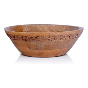 Bol mélangeur en bambou poli fait main, écologique, style américain, pour la préparation de salades, la pâtisserie et les fêtes - Product Image 3